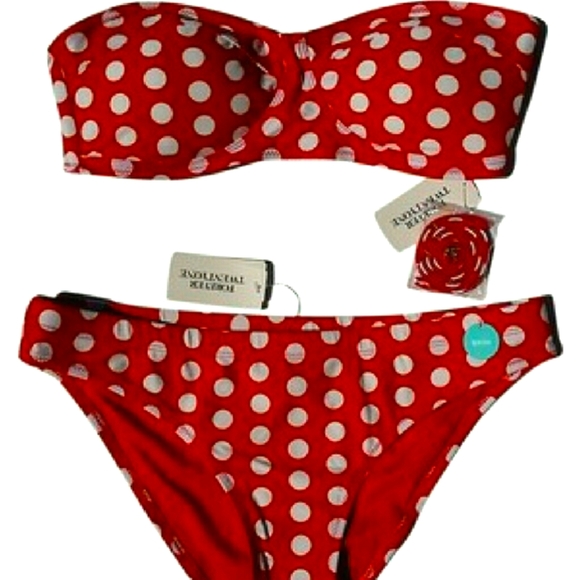 New F21 Retro Polka Dot Bikini Set - Picture 1 of 1